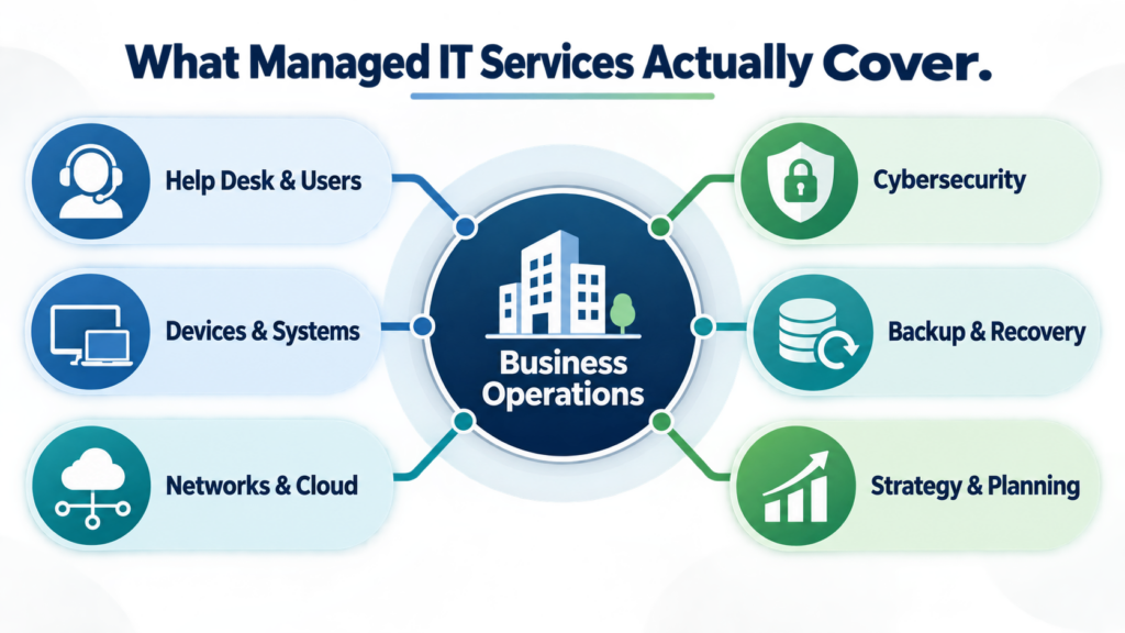 What managed IT services actually cover infograph
